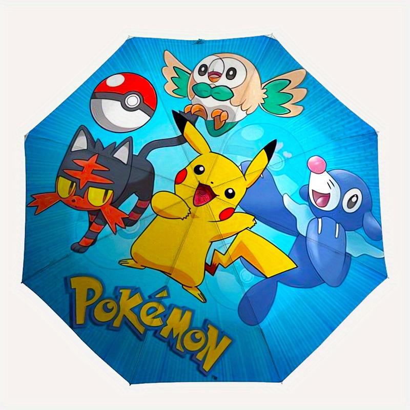 1pc Pokemon Characters Circular Artwork Umbrella with Plastic Handle,Suitable for All Seasons Home Travel Outdoor UmbrellaM913
