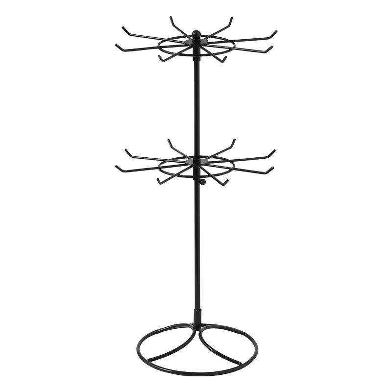 Metal Double-Layer Jewelry Display Stand Necklace Bracelet String Hanger Hair Accessories Rack Jewelry Storage Organizer