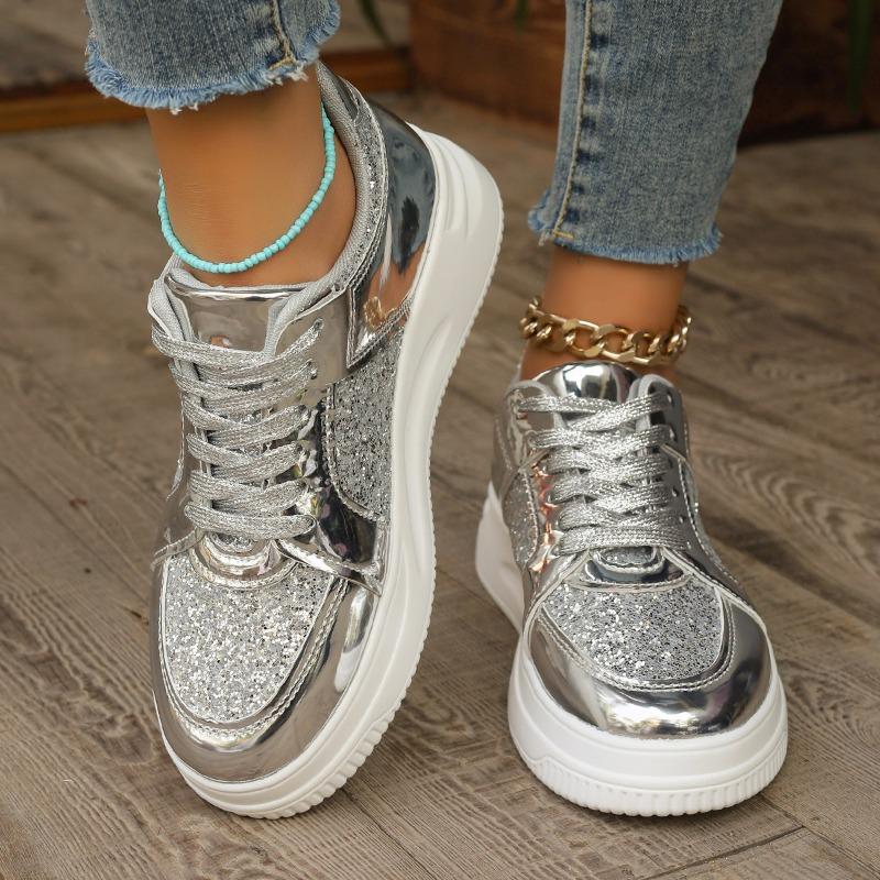 Damskie casualowe buty sportowe Wiosenna moda Sznurowane na platformie Buty do chodzenia Damskie outdoorowe buty do biegania Wulkanizowane buty