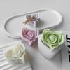 Love Rose Silicone Candle Mold DIY Heart Shape Flowers Aroma Candle Plaster Mould Handmade Candy Chocolate Baking Tool