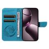 For Xiaomi 15T Case Butterfly Pattern PU Leather Folio Flip Phone Cover -  Blue