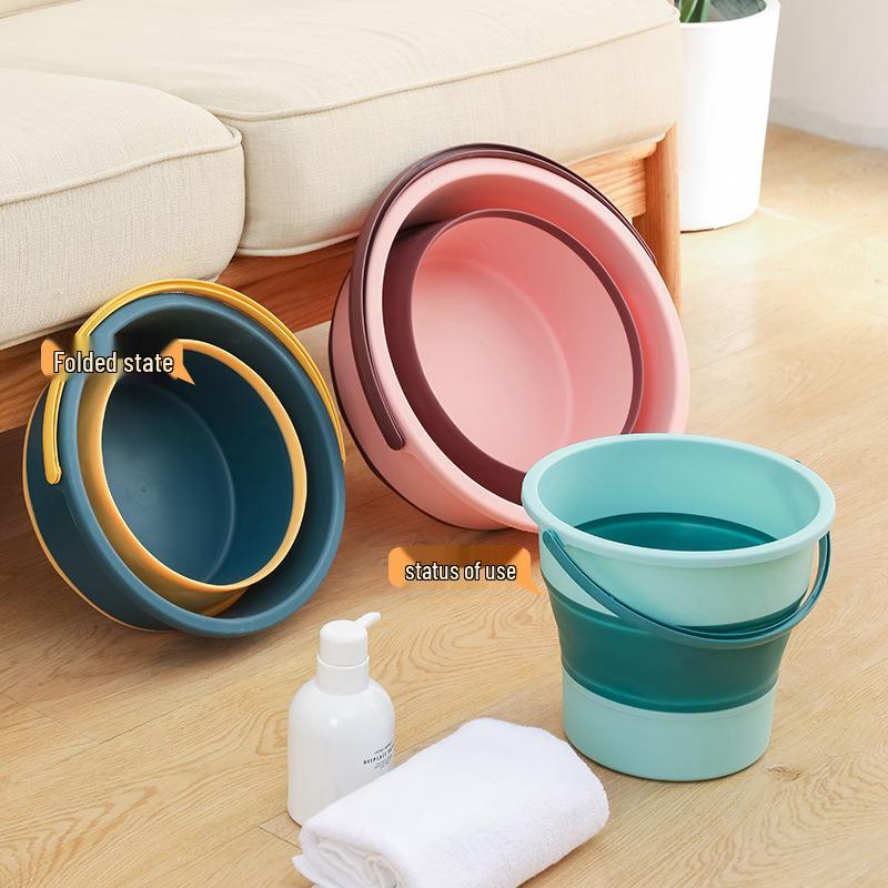 Foldable Car Trash Can & Storage Bin with Umbrella Holder - Suitable for Car Interiors, Outdoor Use, Car Wash, and Fishing.