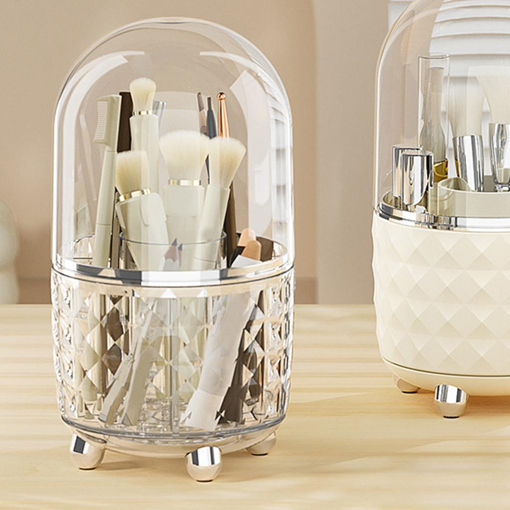 Rotating Pen Holder Desktop Makeup Brush Storage   Plastic Home Decoration for Cosmetics Pencil