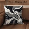 2D Modern Abstract Pattern Digital Print Pillowcases Pattern Cushion Cover Suitable For Sofa Bedroom Car Pillow Cover