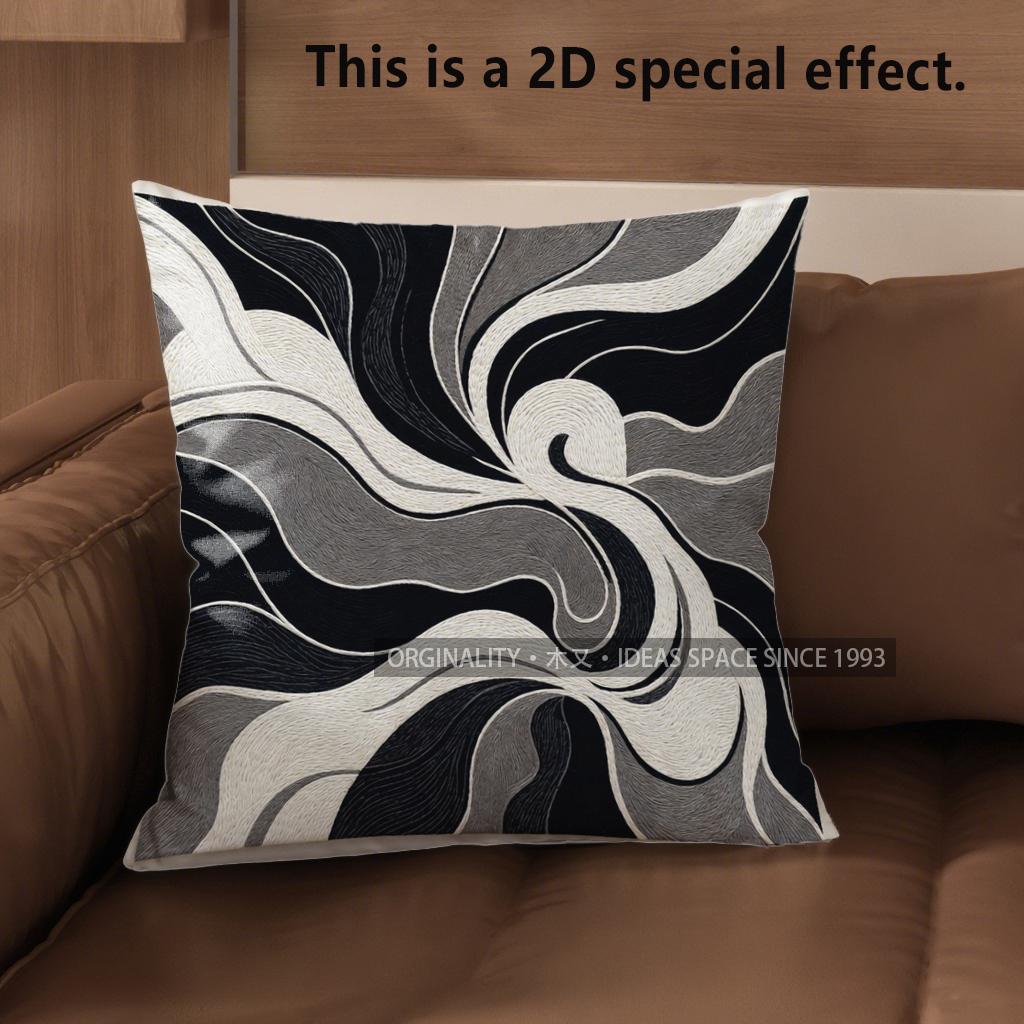 

2D Modern Abstract Pattern Digital Print Pillowcases Pattern Cushion Cover Suitable For Sofa Bedroom Car Pillow Cover 40x40cm