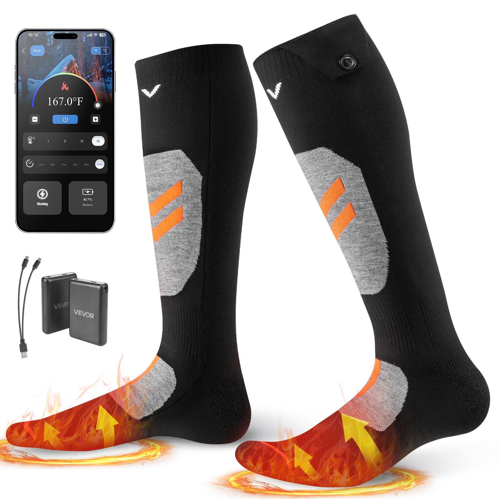 VEVOR Heated Socks, X-Large Size, 5000mAh