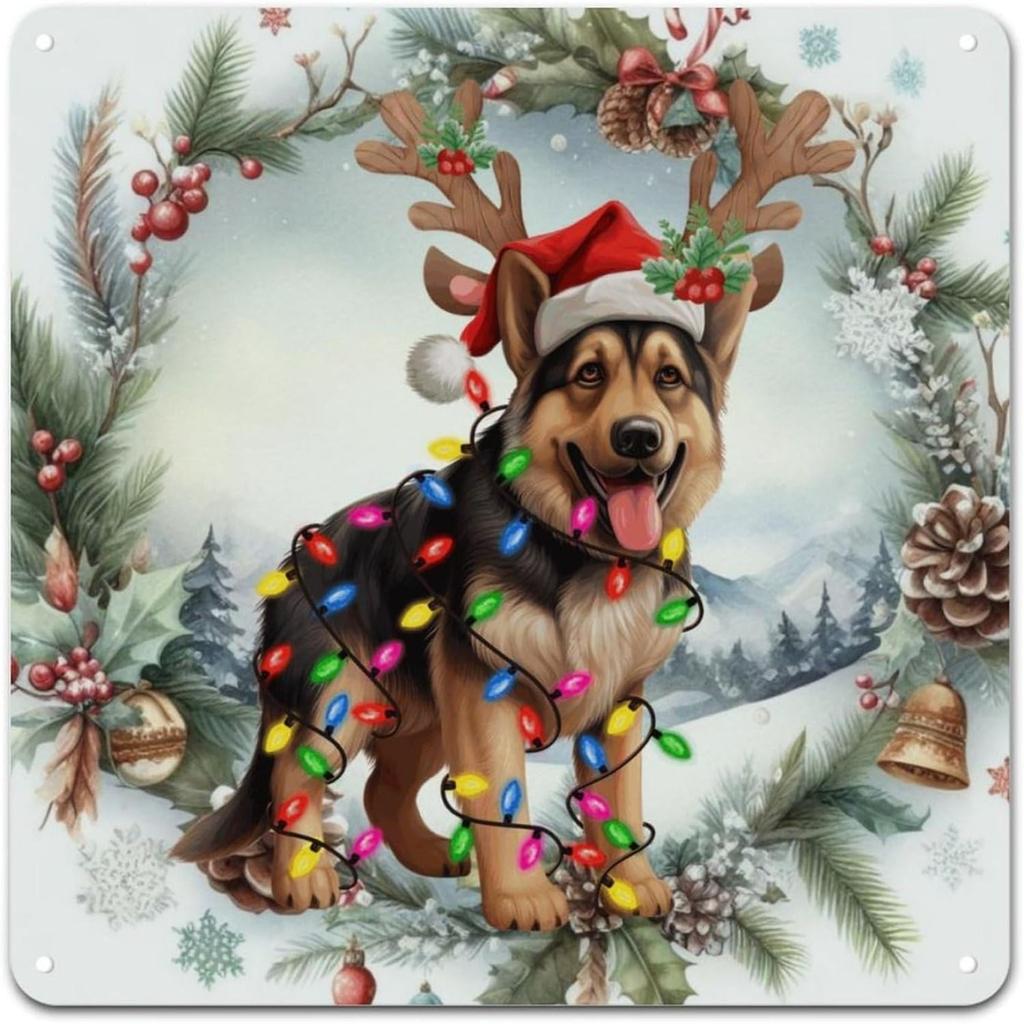 Christmas Metal Wall Art for Home Living Room Kitchen Decor