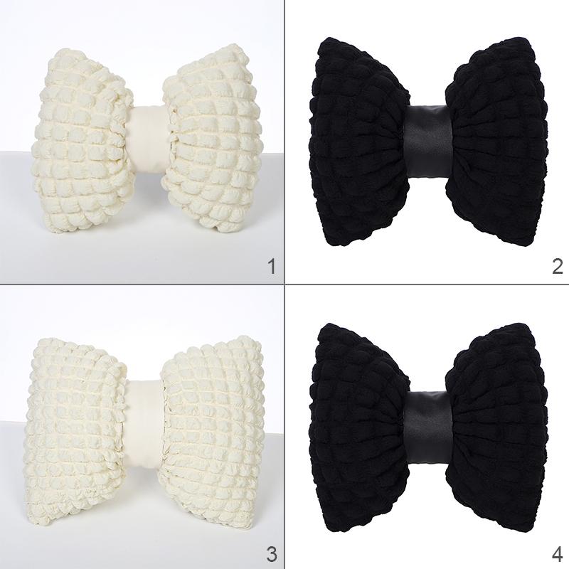 Top Quality Car Headrest Neck Pillow Women Bow-knot Car Office Chair Waist Cushion Lumbar Support Cute Car Accessories Girl