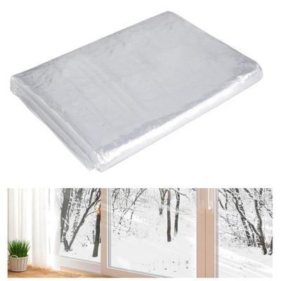 Winter Innenfenster Isolierfolie Transparent Reißfest Einfach zu installieren Winterfestmachung Fensterabdeckung PE Isolierfolie