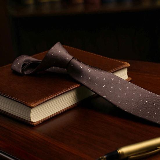 Men Tie Formal Striped Spotted Print Groom Wedding Tie Business Wear Clear Pattern Pointed Office Banquets Necktie