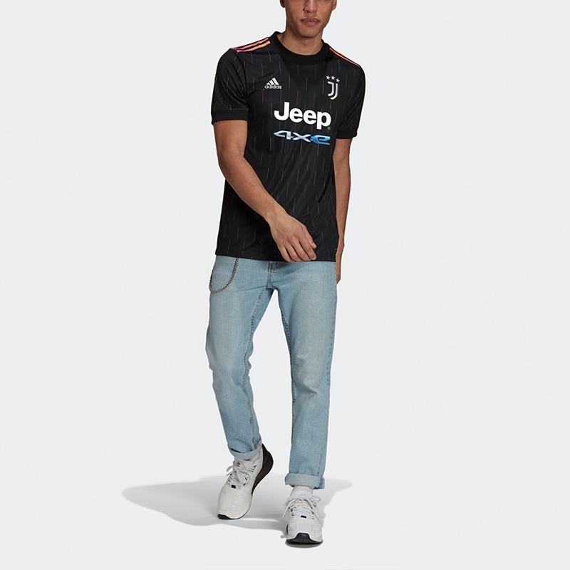 adidas Juventus Away Fan Edition Soccer/Football Sports Short Sleeve T-shirt Black Men's GS1438