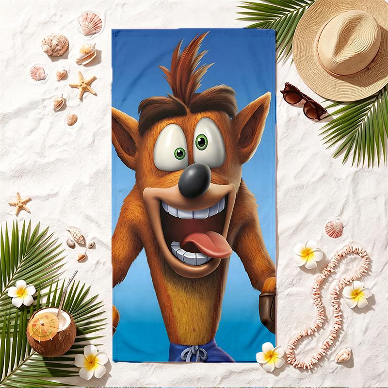 Crash Bandicoot  Soft Beach Towel Stylish Beach Pool Towel for Summer Seaside Vacation Travel