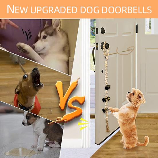 Dog Pet Doorbell Hand Woven Length Adjustable Quick Accurate Communication Door Potty