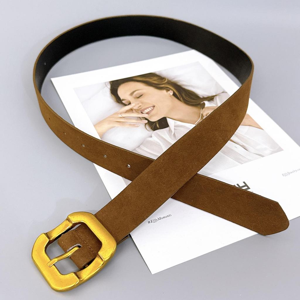 Women's Suede Waistband Versatile Jeans Skirt Belt - Casual Retro Trendy Style