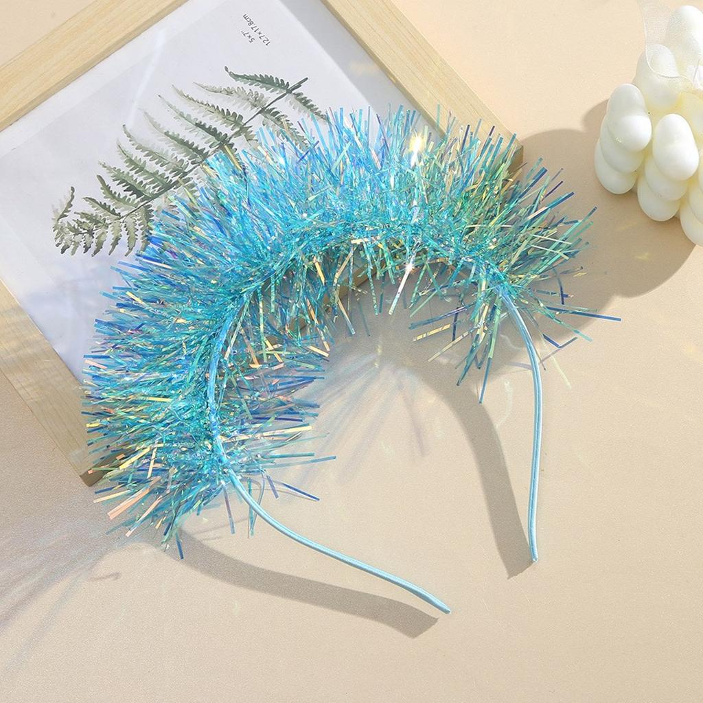 Cute Hairband with Colorful Tinsel Perfect for Parties Stage Performences Eye-catching Party Headband Birthday HeadWear