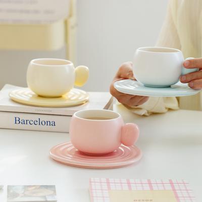 Macaron Simple Set Coffee Cup Saucer Ceramic Home Office Afternoon Tea