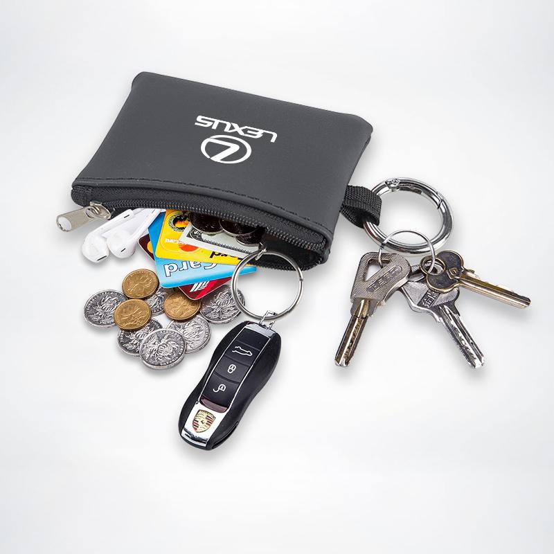 BJYL6 Car Key Coin Purse Storage Bag Card Bag Portable Small Bag For Lexus LS LC RZ IS350 ES300 GS350 CT200h GX460 LX570 RX500h NX300