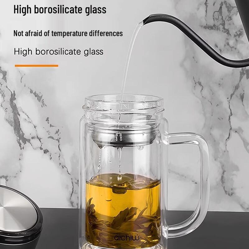 Aiqiwu Double-Wall Borosilicate Glass Mug