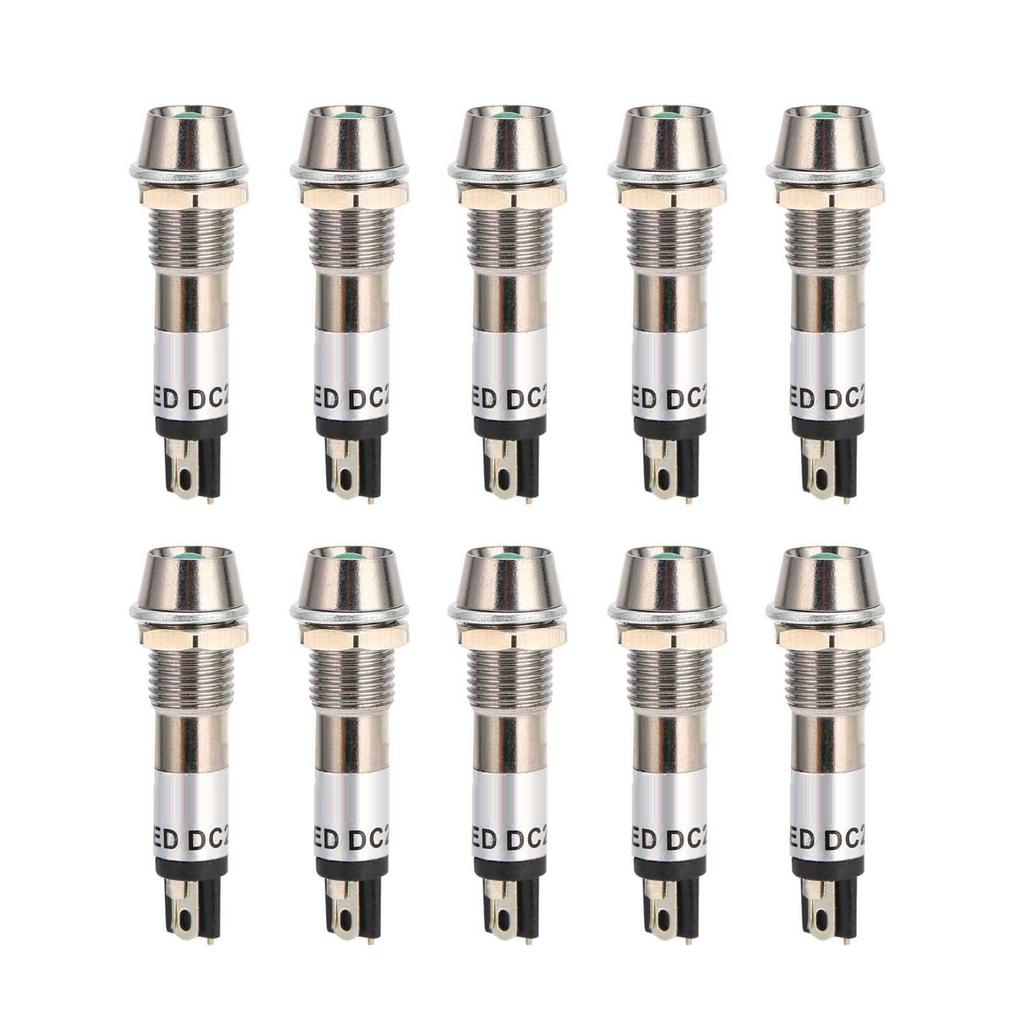 10pcs DC 12V Indicator Light Signal Lamp 8mm Mounting Hole Diameter Signal Light