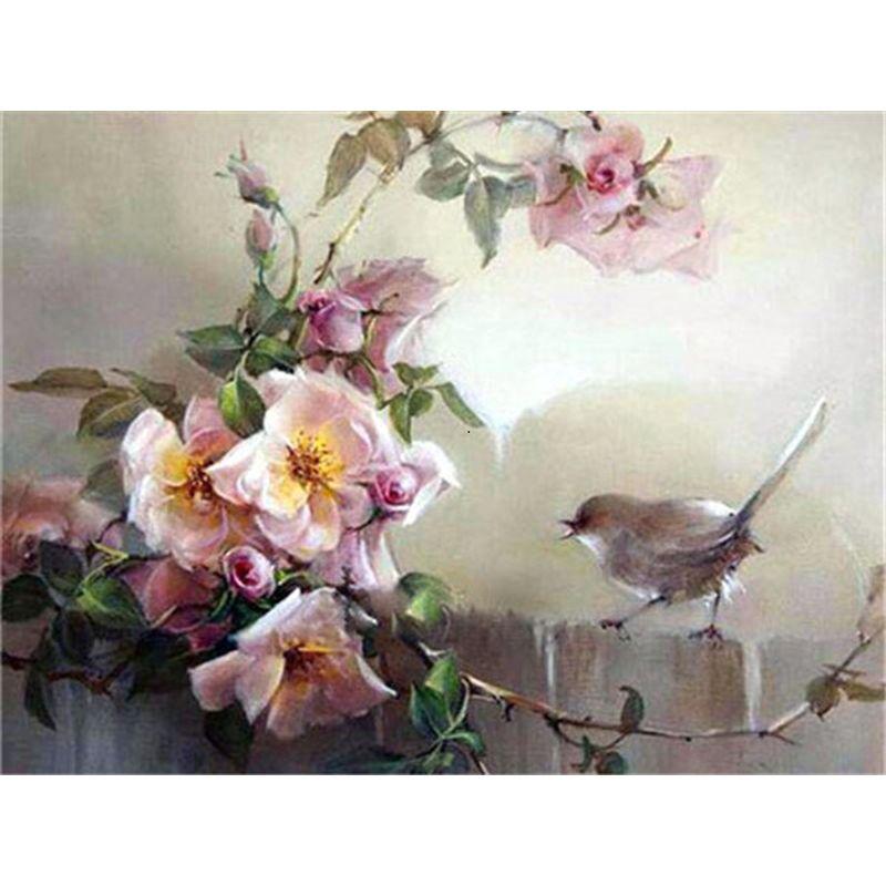 

5D DIY Алмазная картина Цветок Алмазное искусство Алмазная вышивка Полный комплект Полный круглый дрель Домашний декор Full Round 20x25CM