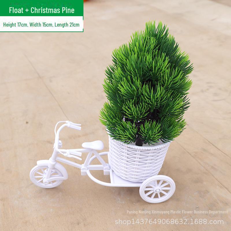 ოთახის ხელოვნური ყვავილების ნაკრები: პატარა ქოთნის ორნამენტები სახლისა და მანქანის დეკორაციისთვის