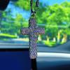 Modischer Kreuzanhänger Auto Innendekoration Exquisite Diamantbesetzte Auto Rückspiegel Zubehör Geschenk