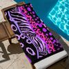 1pc Bold Purple Zebra Leopard & Polka Dot Beach Towel, Essential for Pool & Summer Vacation