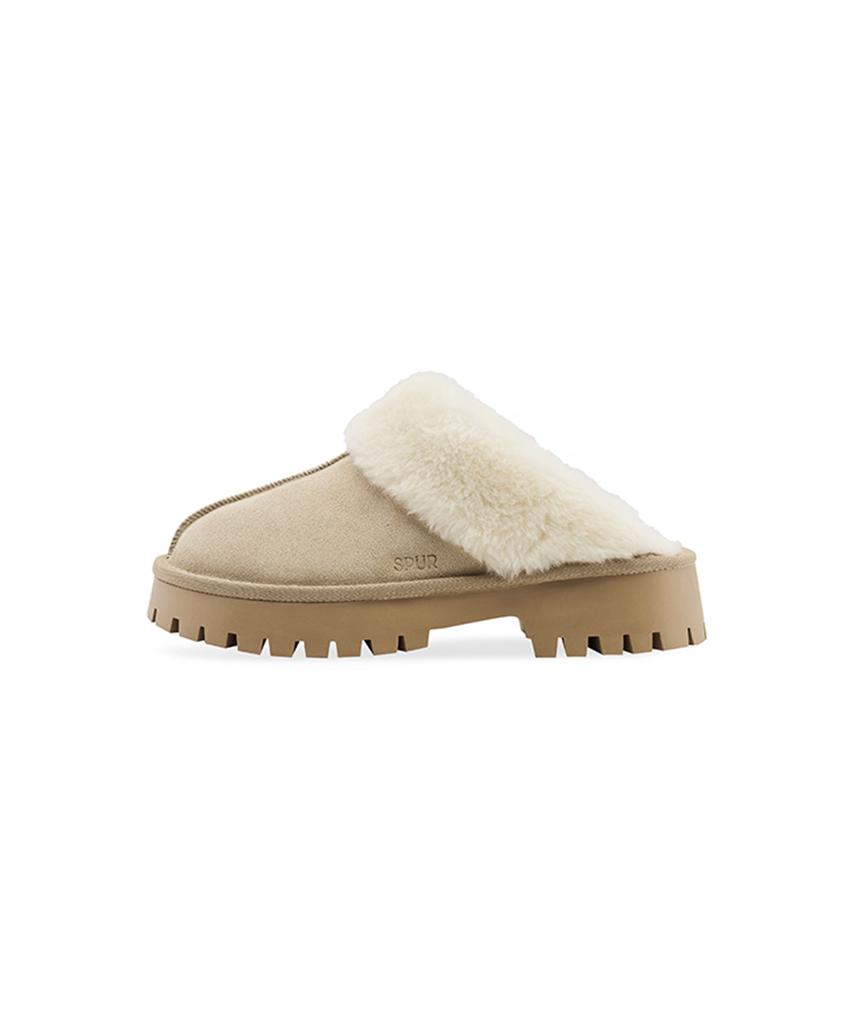 Spur Lambs Wool Genuine Cowhide Slippers 5Cm -Sa9063 (3Color)