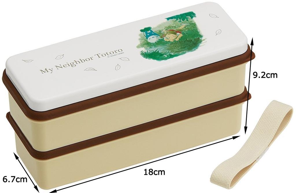 Skater Bento 2 with Silicone Inner Slim Lunch My Neighbor Made In Japan SSLW6 Box, Tier, Lid, 630ml, Box, Totoro, Watercolor, Ghibli,