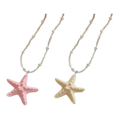 Collana statement a stella Catena clavicolare delicata per donna Outfit casual Gioielli per festa in spiaggia Design leggero