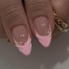 3D Sculpted Flower False Nail ABS Seamlessly Adhesion Long Wear Resistant For Career Women Special Event Pink Manicure