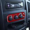 For Dodge Ram 2002 2003 2004 2005 Center Dashboard AC Control Panel Cover Real Carbon Fiber Sticker Car Interior Accessories