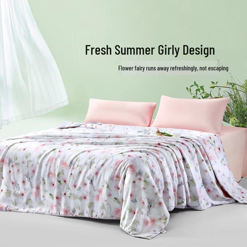 FUANNA Flower Fairy 100% Mulberry Silk Air Conditioning Quilt