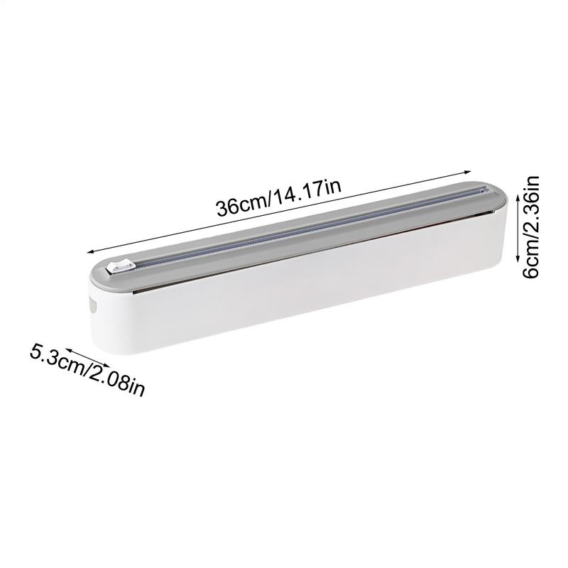 Magnetic Refillable Plastic Wrap Dispenser With Cutter Kitchen Wrap Dispenser For Cutting PP Wrap, Aluminum Foil, Wax Paper