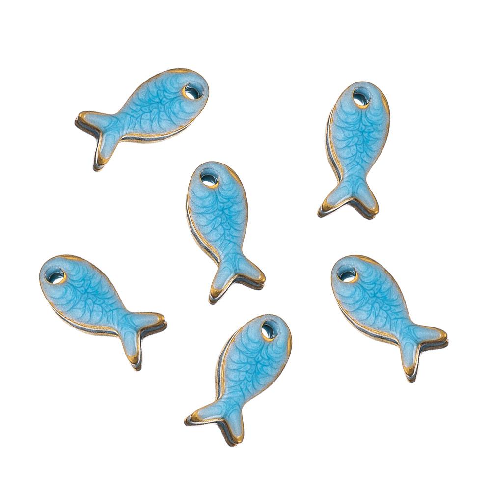 10pcs New Stainless Steel Colorful Marine Coral Starfish Fish Seaweed Charm Necklace Earring Pendant Base for DIY Jewelry Making