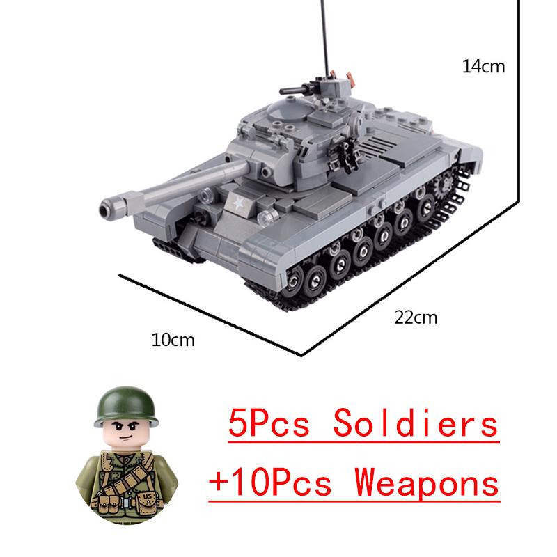Non-Toxic Wwii Military North African Campaign Wheeled Armored Vehicle Tank Cannon Soldier Figures Building Blocks Weapon Truck Army Toy