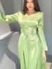 Waist-Cinching V-Neck Long Sleeve Elegant Dress 2024 - Slim-Fitting European & American Style