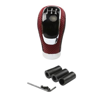 Universal 5 Speed Manual Gear Knob Leather for Vehicles Cars