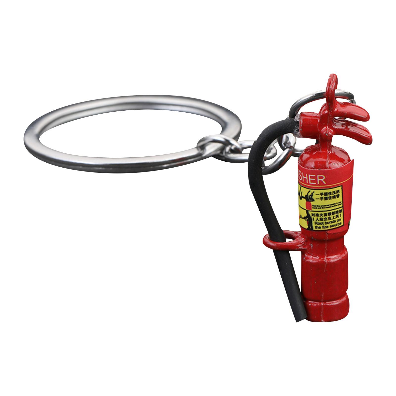 

Креативный брелок из сплава, огнетушитель, 3D-наклейка, забавная подвеска в виде автомобильного ключа One Size красный