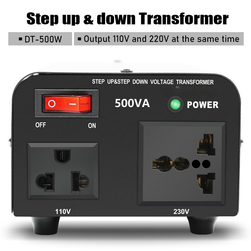 Household Voltage Transformer 110V to 220V Step Up & Down Transformer Portable Supply Voltage Converter