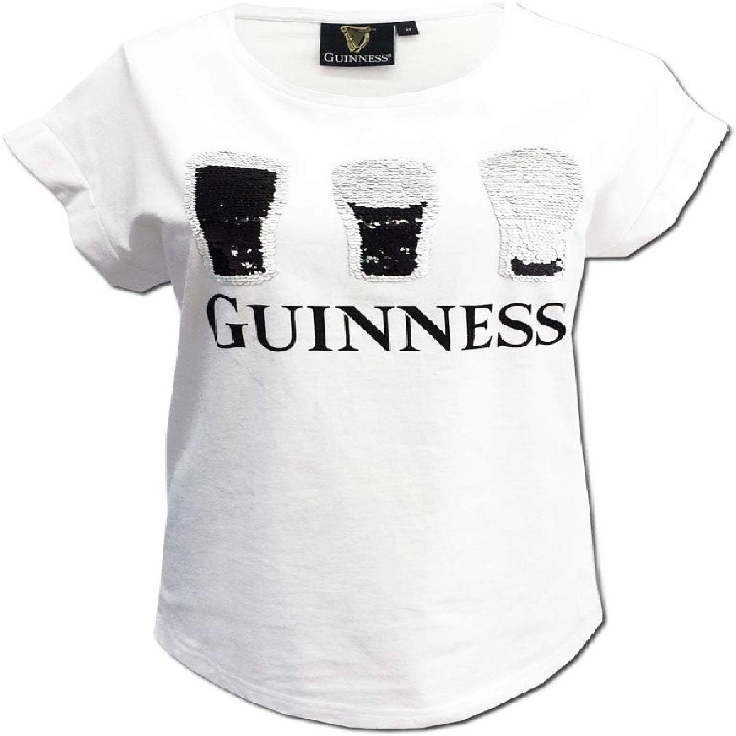 

Guinness White 2 Way Sequin Pint T-Shirt (Large) XXXXXL білий