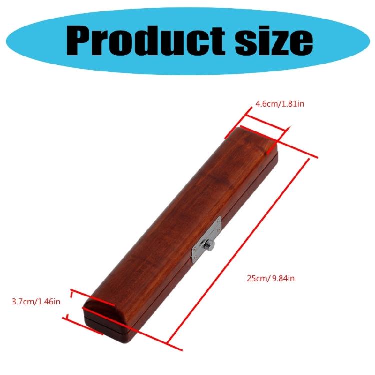 Vintage Flute Head Joint Storage Box with Soft Interior Wood Texture Perfect for Instrument Maintenance and Safekeeping