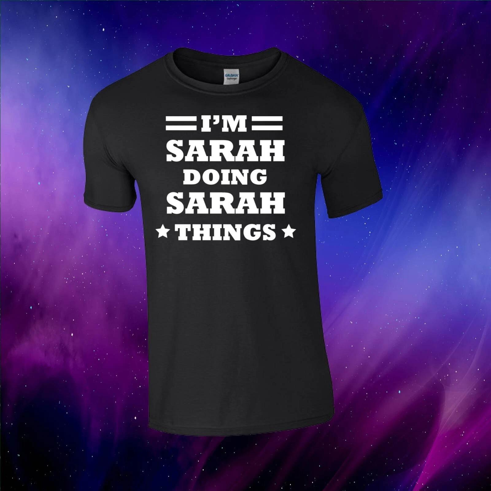 Personalised Doing Things Funny Gift Unisex kids/adults Tee T-shirt S