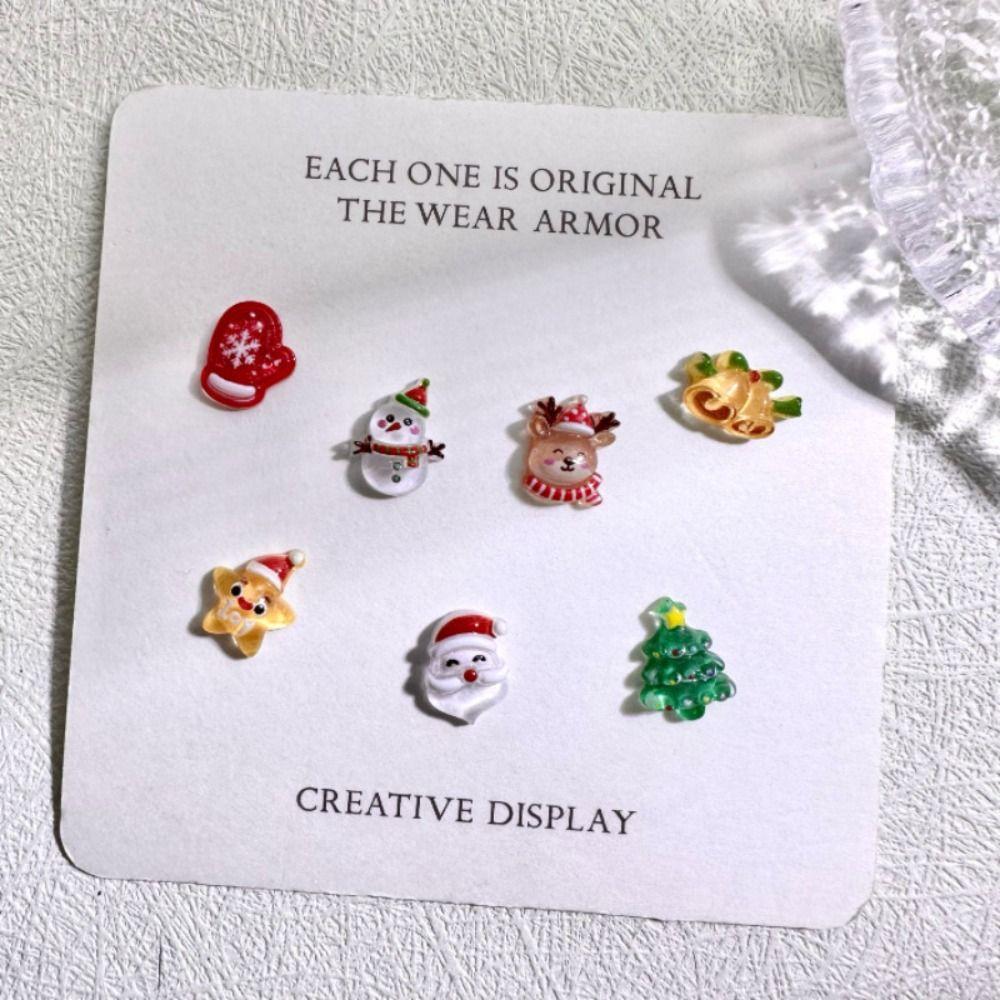 10Pcs Mini Christmas Nail Art Decoration Cartoon Nail Parts Accessories Nail Art Ornaments  Women