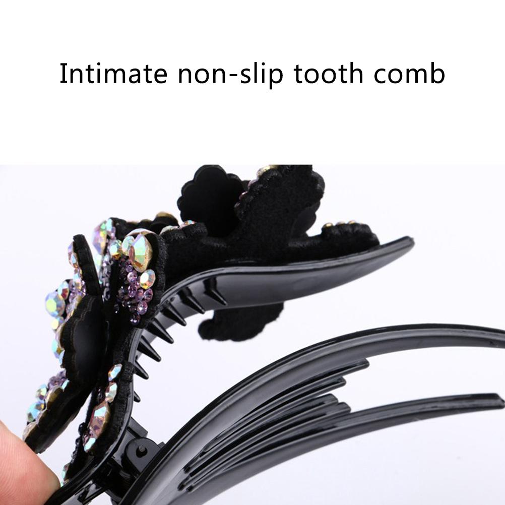 Rhinestone Hair Clip for Women Girls Crystal Fancy Hair Pins Hair Clips Elegant Thick Long Hair