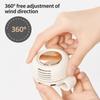 Mini Whirlwind Leafless Fan 3-Speed Silent Strong Wind USB Rechargeable Handsfree Waist Clip Handheld for Outdoor Travel Hiking