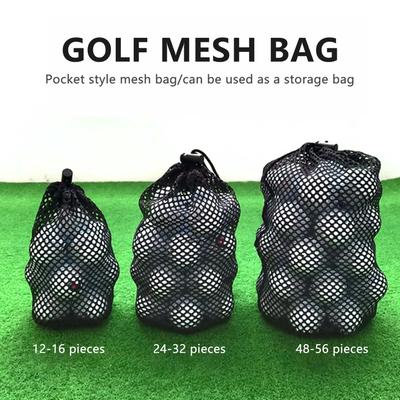 Sac Pochette pour Balle de Golf Noir avec Matériau en Nylon Durable Sac Filet Sportif Convient pour les Salles de Sport Extérieures Voyage organisateur de sac de golf