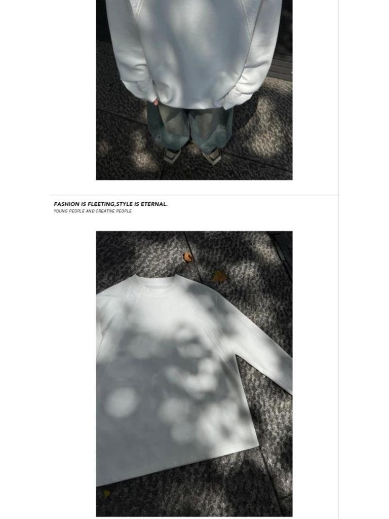 Men's Autumn Retro Heavyweight Patchwork Long-Sleeve Hoodie