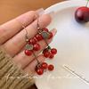 Gioielli di moda per le donne Coreano Pop Rosso Ciliegia Carino Orecchino All'ingrosso Abbigliamento Gioielli