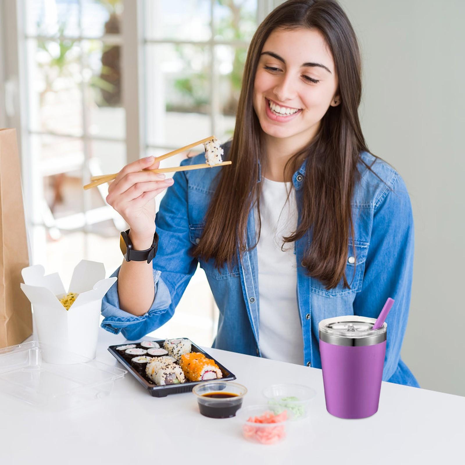 

Стакан для молока из нержавеющей стали 8 унций 304 с вакуумной изоляцией, конический стакан для чая, пивной стакан, стакан для кофе и молока One Size фиолетовый